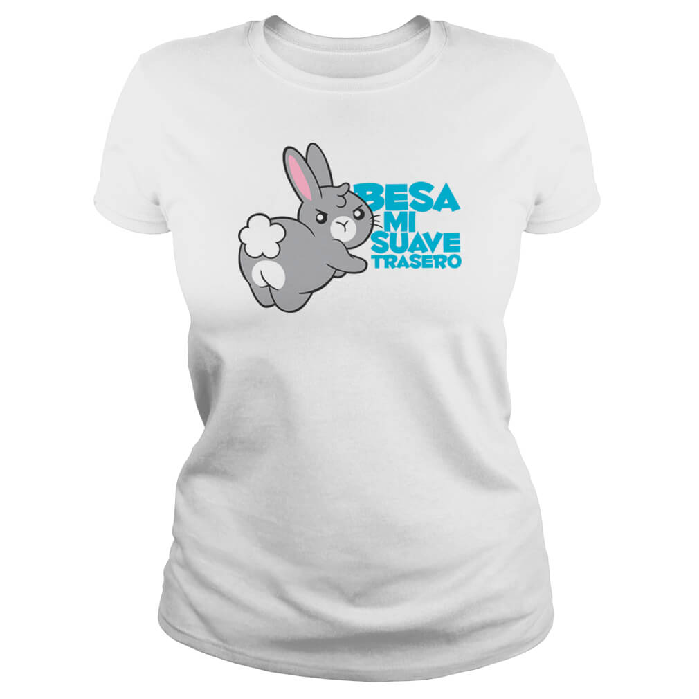 Polera Conejo Besa mi sueve trasero (modelo 229) mujer