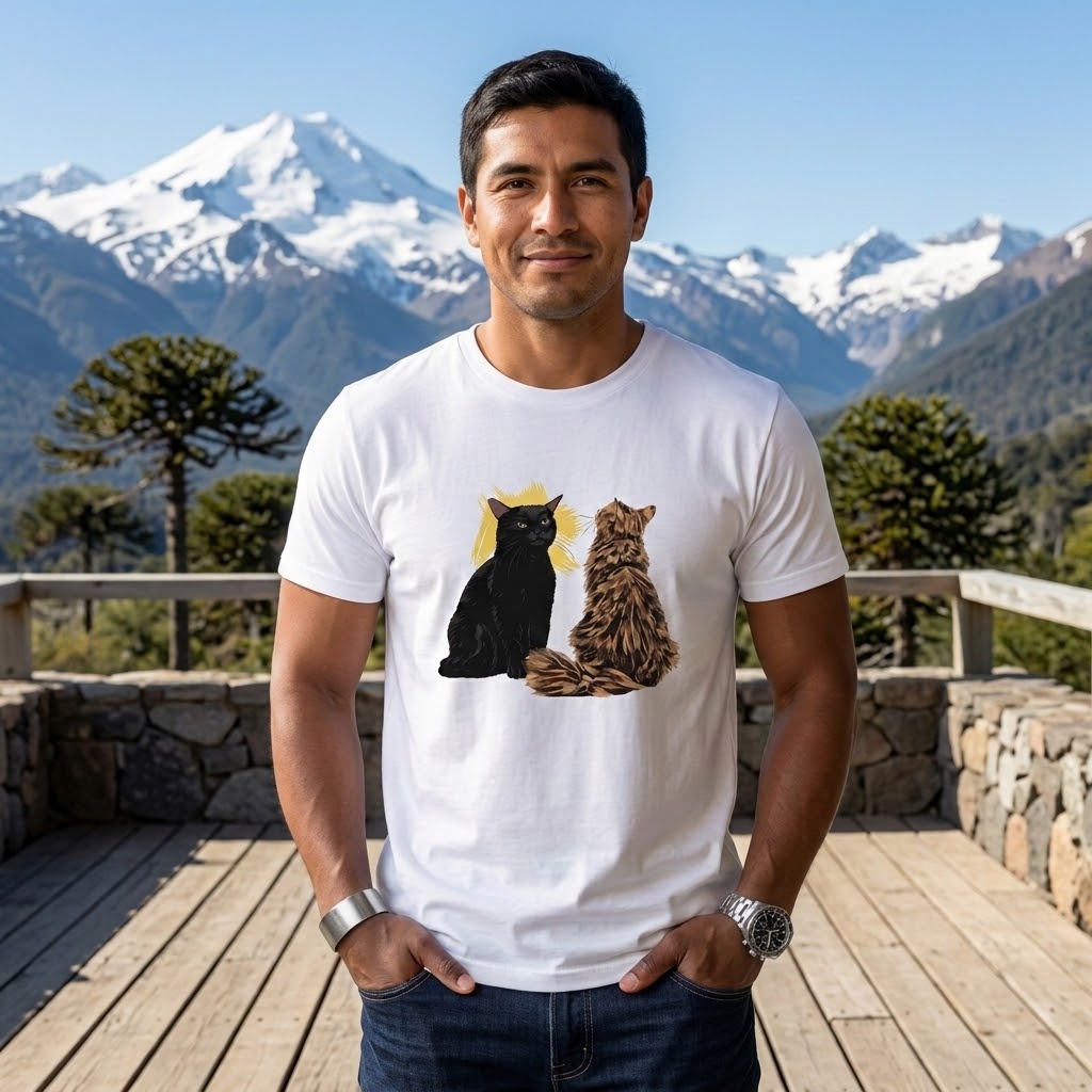 Polera Gato Gato Disociado (modelo 246) hombre - Imagen 3