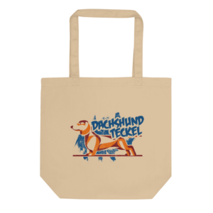 Bolsa Reutilizable 100% Algodón Perro Salchicha «Dachshund Teckel» (modelo 145)