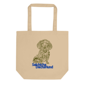 Bolsa Reutilizable 100% Algodón Perro Salchicha «Salchicha Dachshund» (modelo 150)