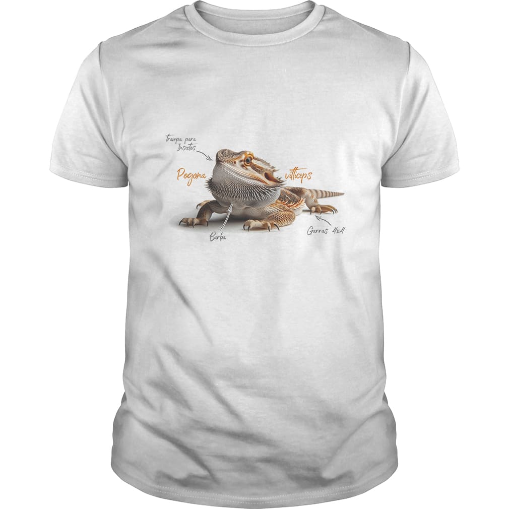 Polera Dragón Barbudo «Pogona vitticeps 3» (modelo 264) hombre