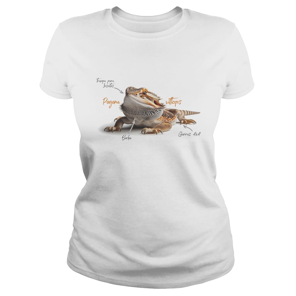 Polera Dragón Barbudo «Pogona vitticeps 3» (modelo 264) mujer