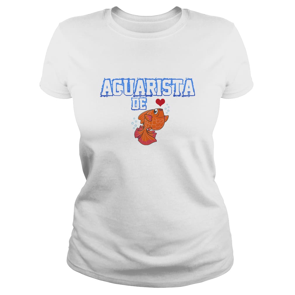 Polera Peces Agua Fría «Acuarista de Corazón» (modelo 307) mujer