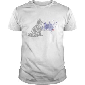 Polera Gatos Maine Coon «Maine Coon bandera EEUU» (modelo 338) Hombre