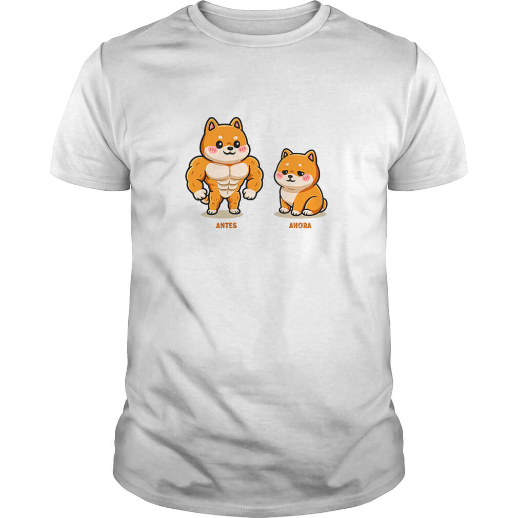 Polera Perros de Internet «Perro Musculoso y perro pequeño » (modelo 383) Hombre