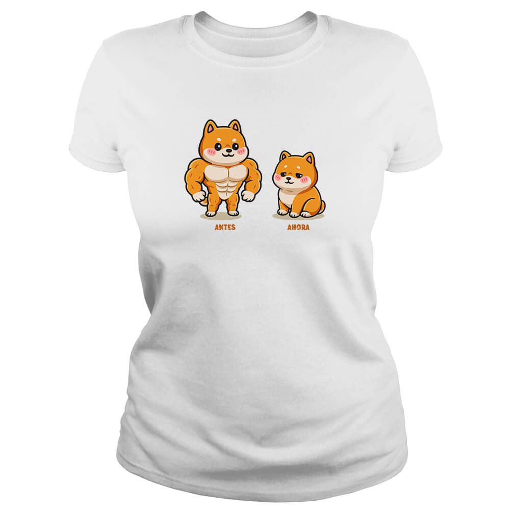 Polera Perros de Internet «Perro Musculoso y perro pequeño » (modelo 383) mujer