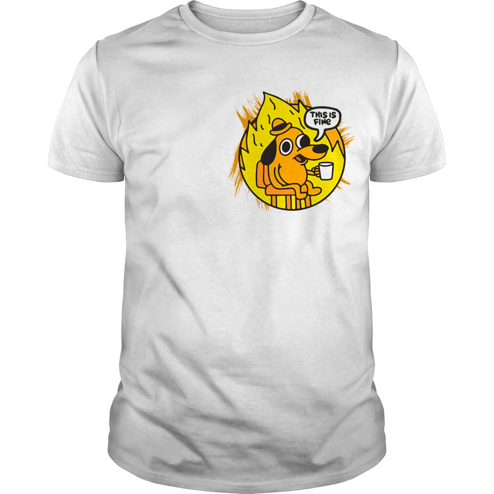 Polera Perros de Internet «This is Fine» (modelo 386) Hombre