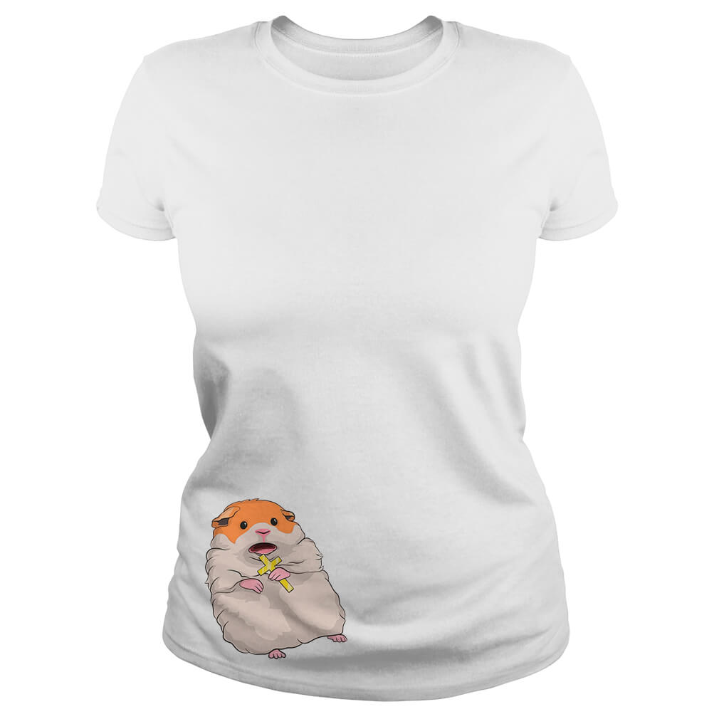 Polera Hámster "Hámster con Cruz asustado" (modelo 392) mujer